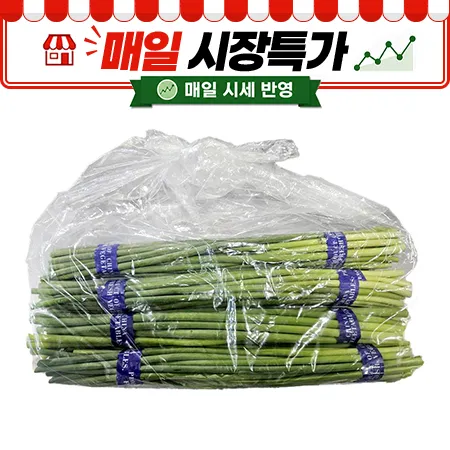 ★매일시장특가★ 마늘쫑 (4단 내외, 1Kg, 30cm절단)