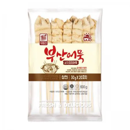 사조대림 꼬치어묵(접사각_부산_30g*20개입 600g/EA) 어묵 오뎅 [원산지: 상세설명참조]