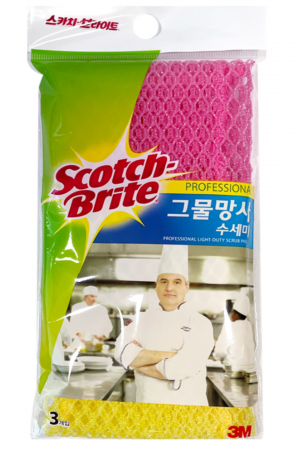 스카치브라이트 그물망사수세미(30*30cm_3매입 EA)