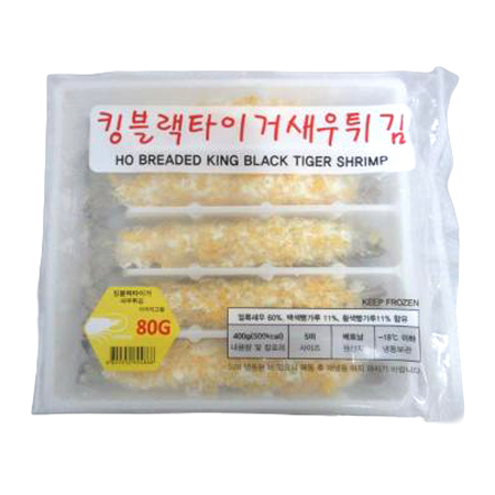 킹블랙타이거새우튀김(헤드온_80g*5미 400g/EA)