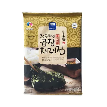 ♥수산특가♥ 완도명가 갓구워낸곱창김(5매_무조미_전남도지사인증_전통식품인증 15g/EA)