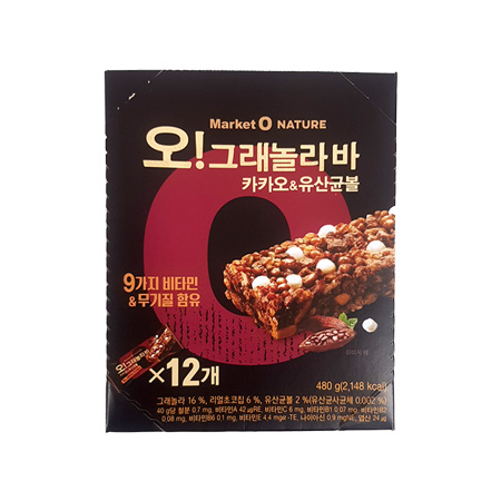 오리온 그래놀라바단백질바(카카오_40g*12개입 480g/EA)