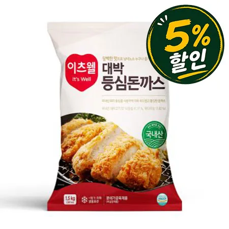 [5%쿠폰] 이츠웰 대박 등심돈까스 (150g*10입 1.5Kg/EA)