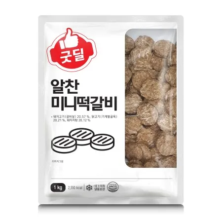 굿딜 알찬미니떡갈비(15±2*66±3개입 1Kg/EA)