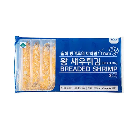 지엔씨푸드 빵가루새우튀김(헤드온_17cm_45g*10미 450g/EA)