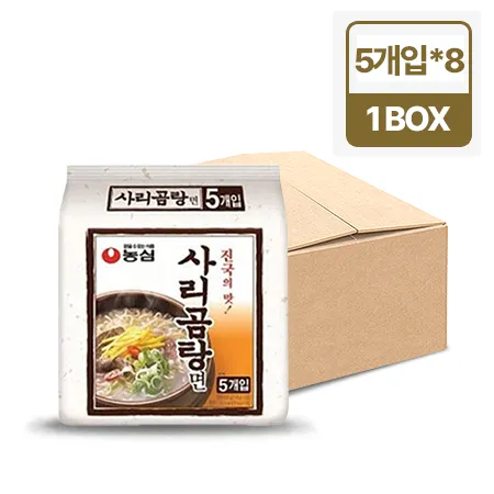농심 사리곰탕면(5입 550g*8EA/BOX) 라면사리 사리면