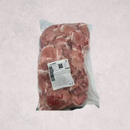 ♥kg당 6,322원♥ 프레시원 국내산 돈뒷다리살(제육용 냉동 후지 3mm 6~9등분 5kg/EA) 제육 두루치기