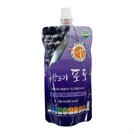 아람농장 아람드리포도주스(138ml_GAP포도 138g/EA)