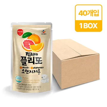 이츠웰 플리또(오렌지자몽_빨대없음 (130ml*40EA/BOX)