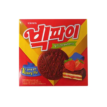 크라운제과 빅파이(딸기맛_18입 324g/EA)