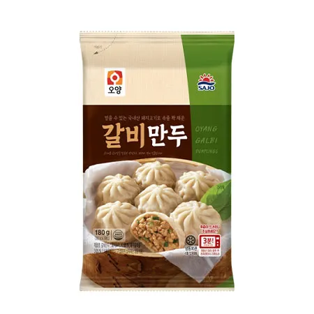 ★초특가★ 사조오양 갈비만두(30g*6입 180g/EA) 이미지