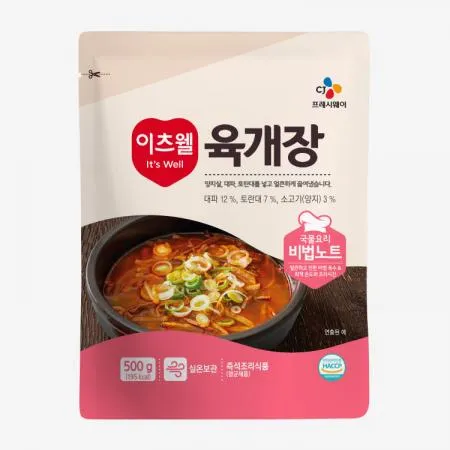이츠웰 육개장(레토르트파우치 500g/EA)