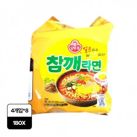 (박스판매)오뚜기 참깨라면(봉지_115g*4입 460g/EA)X8