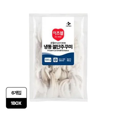 ♥수산특가♥ 이츠웰 절단쭈꾸미(L_베트남산 500g*6입 3kg/BOX)