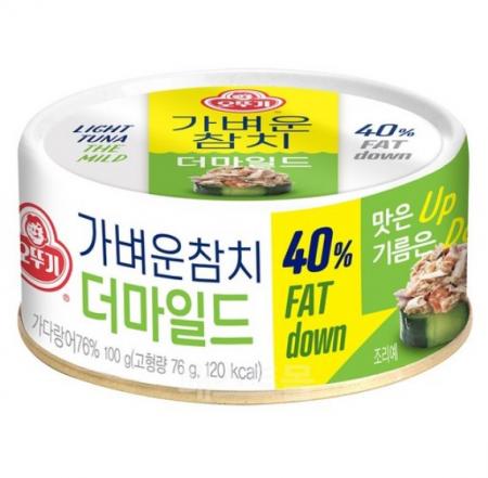 오뚜기_LIGHT&JOY 가벼운참치더마일드(캔 100g/EA)