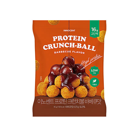 이노센트 프로틴크런치볼(바베큐맛 40g/EA)