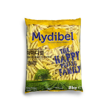 마이디벨 냉동감자(트레디션 레귤러컷 감자튀김_10*10mm 2Kg/감자97%함유)