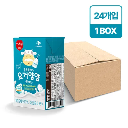 이츠웰요구르트(튼튼플러스_요거얌얌_플레인 125g*24EA/BOX)