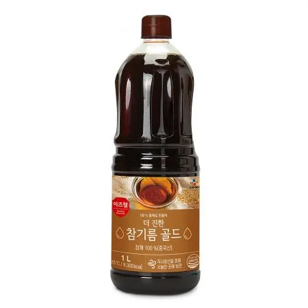 이츠웰 더진한참기름(골드 통참깨 PET 1L/EA) [원산지: 상세설명참조]