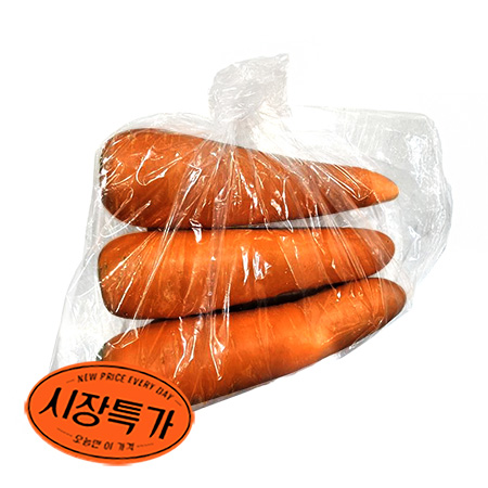 ★매일시장특가★ 세척당근 1Kg 3입 내외 중국산 당근