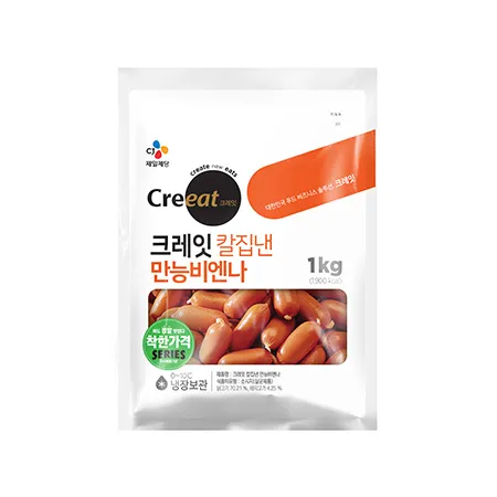 ★제당 초특가★크레잇 칼집낸만능비엔나(1Kg/EA) 칼집비엔나 소시지 이미지