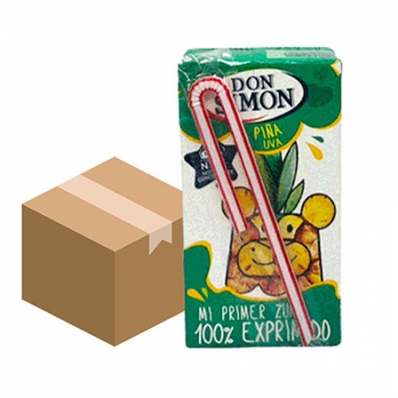 돈시몬 착즙파인애플포도주스(125ml_빨대포함 125g/EA)x40