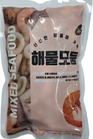 해물모둠 해물모듬(바지락살+오징어+가리비살+홍합살+홍새우 500g/EA)
