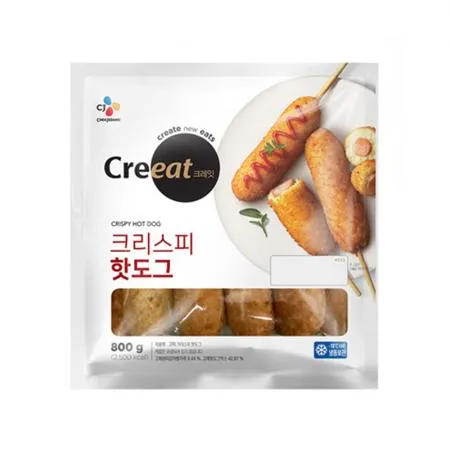 ★제당 초특가★크레잇 크리스피 핫도그(NEW_80g*10입 800g/EA)