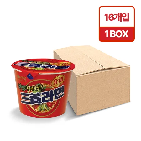 삼양라면 컵라면(큰컵 115g*16EA/BOX) 라면