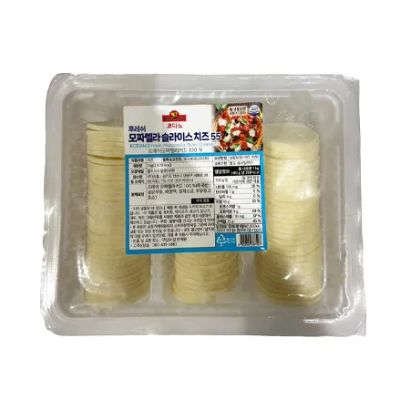 코다노 후레쉬모짜렐라치즈(슬라이스_55파이_90매내외 1Kg/EA)