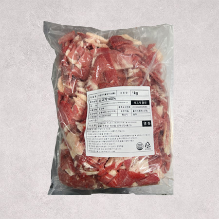 ♥정육특가♥ 소차돌양지(S등급 3*5*0.25cm 1kg/EA) 된장찌개용