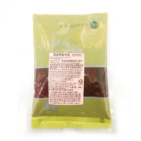 녹선 양념깻잎무침(고형량50% 1Kg/EA) 업소용 반찬