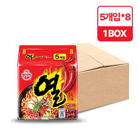 오뚜기 열라면(멀티팩_120g*5입 600g*8EA/BOX) 라면