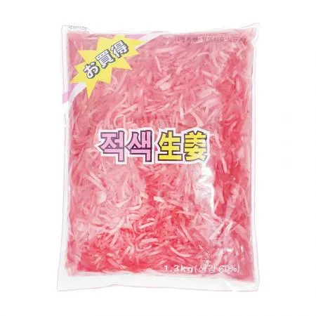 남국 초생강채(적색 1.3Kg/EA)  업소용 반찬