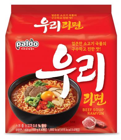 팔도 우리라면(멀티팩 4입*8봉/BOX, 총 32개입, 102g/EA)