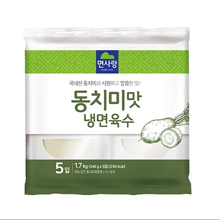 면사랑 냉면육수(동치미맛_340g*5입 1.7Kg/EA)