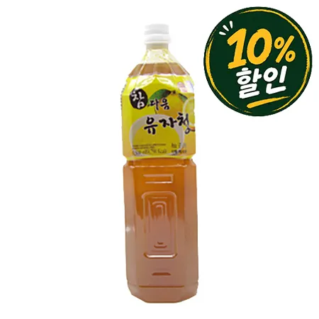 [10%쿠폰] 참다음 유자청 (6배희석, 1.5L 1.965Kg/EA)