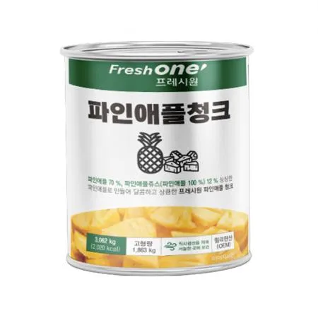 프레시원 파인애플캔(프리미엄 청크 3.062Kg/EA)