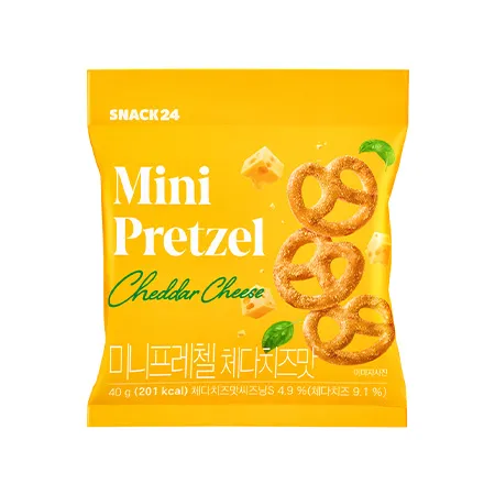 스낵24 미니프레첼(체다치즈맛 40g/EA)