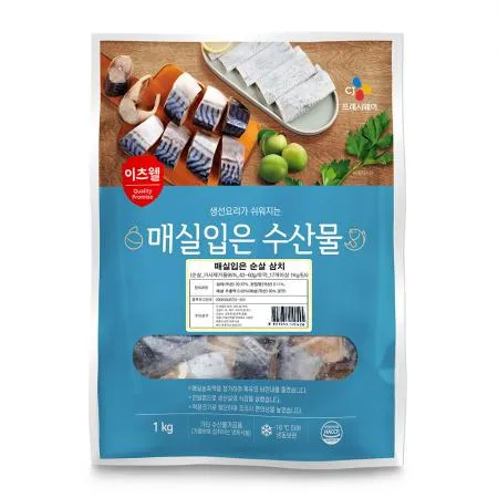 이츠웰 매실입은삼치(순살_가시제거율95%_40~60g/토막_17개이상 1Kg/EA)/국내산