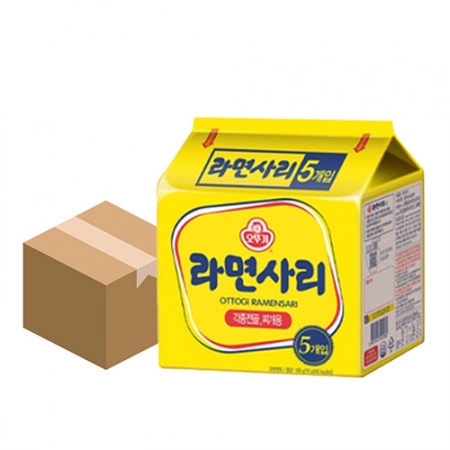 오뚜기 사리면(멀티팩_얇은면_110g*5입 550g/EA)x8 라면사리 사리면 이미지