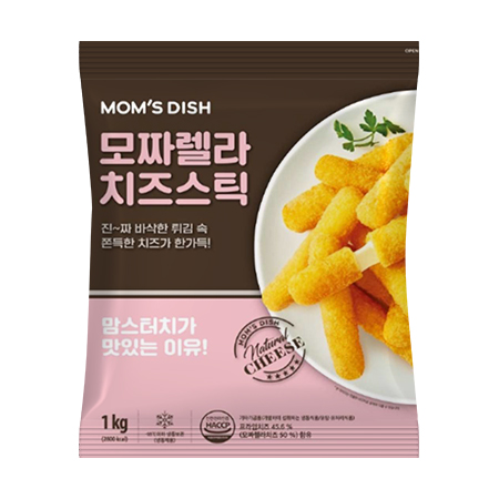 맘스터치 모짜렐라치즈스틱(25g*40-45개입 1Kg/EA) 사이드 메뉴