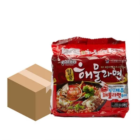 팔도 해물라면(멀티팩_120g*5입 600g/EA)x8 라면 이미지