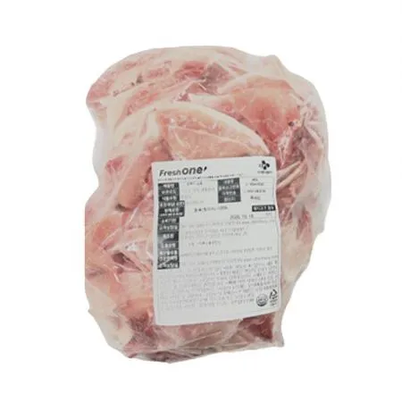 프레시원 국내산 돈뒷다리살(제육용 냉동 후지 3mm 6~9등분 3kg/EA) 제육 두루치기