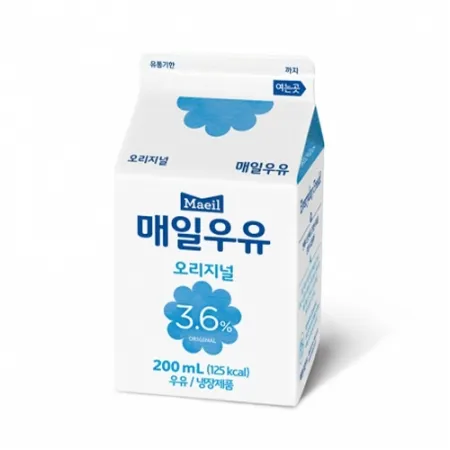 매일유업 흰우유(카톤_200ML/EA) 우유 [원산지: 상세설명참조]