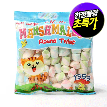 ★초특가★ 멜로 머쉬멜로우 마시멜로우 (라운드 135g/EA) 두쫀쿠 두바이 쫀득 쿠키
