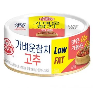 오뚜기_LIGHT&JOY 가벼운참치고추(캔 135g/EA)