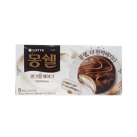 롯데제과 몽쉘크림케이크(6개입 204g/EA)