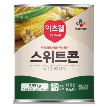★초특가★ 이츠웰 스위트콘(2.95Kg/EA) 업소용 대용량 옥수수콘