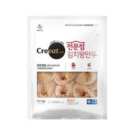 ★제당 초특가★크레잇 전문점 김치 왕만두(1.4Kg/EA) 김치만두